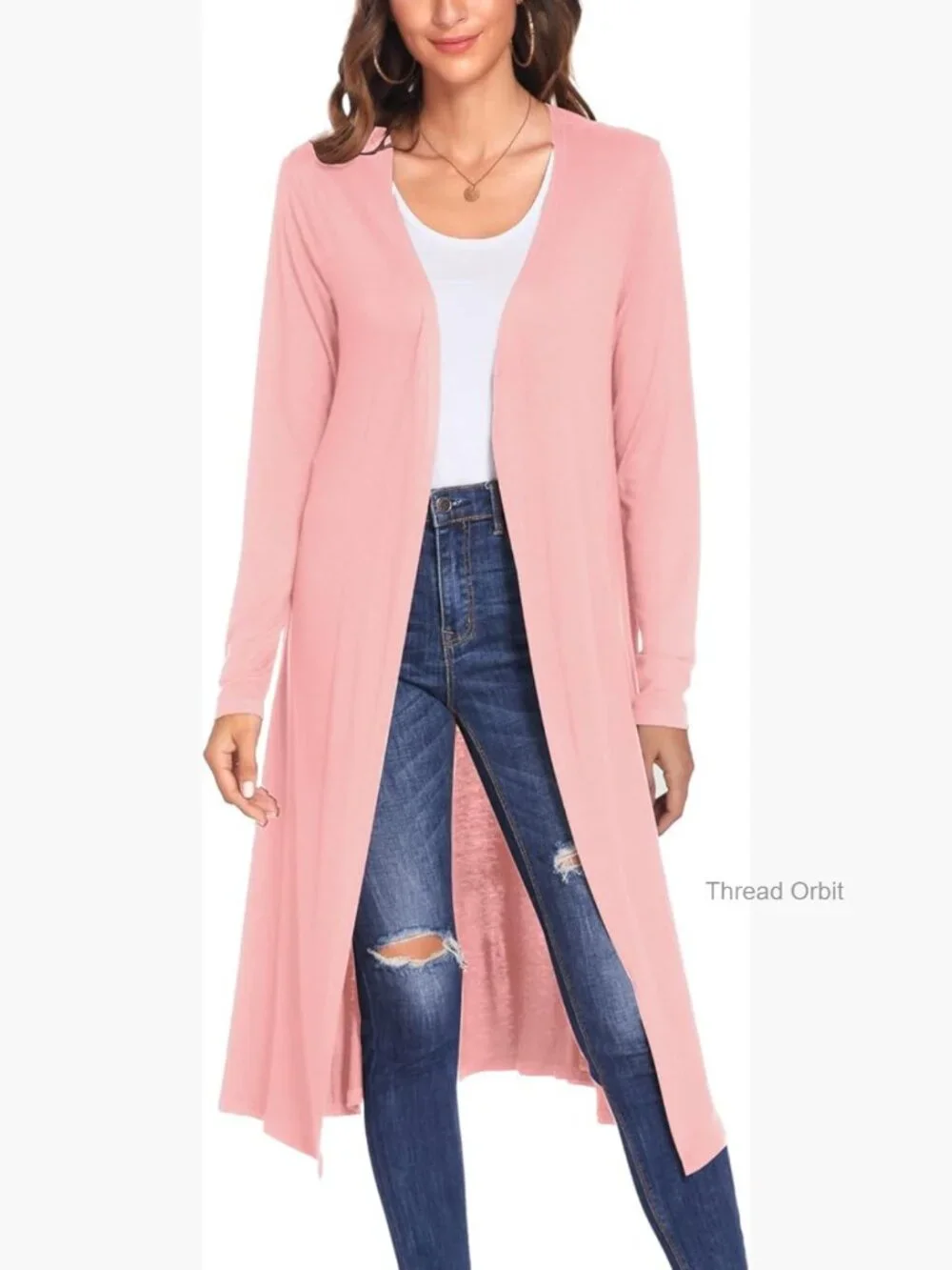 Lightweight Long Open Front Maxi Cardigan Duster - S-4XL